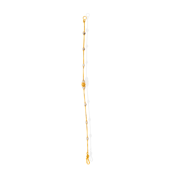 Two Tone Elegant Bracelet in 22K Gold 