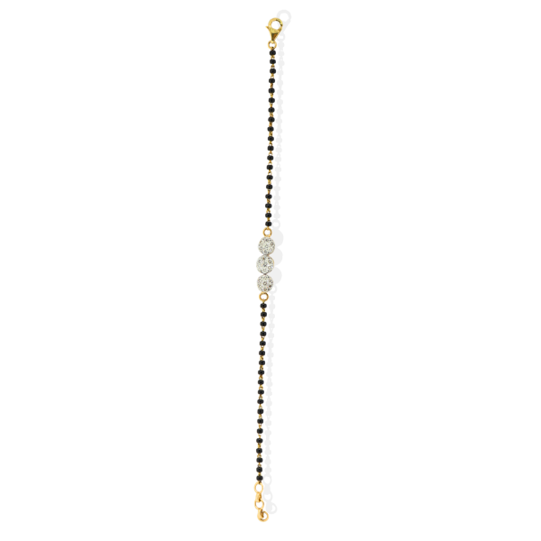 Three Dot 0.78 CT Diamond Mangalsutra Bracelet in 18K Golg