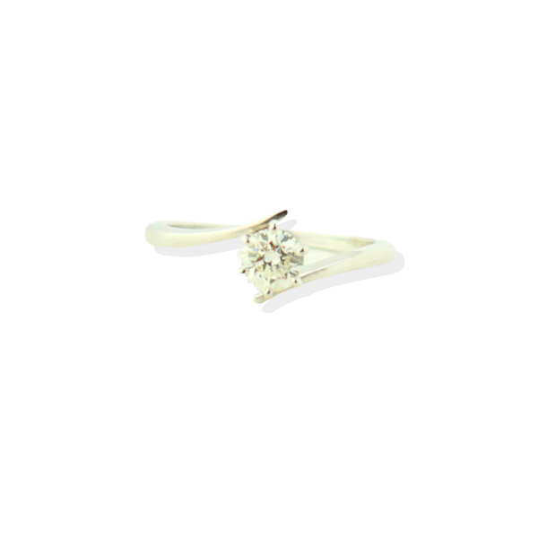 Beautiful Engagement Ring in 0.45 CT Diamond &18K White Gold