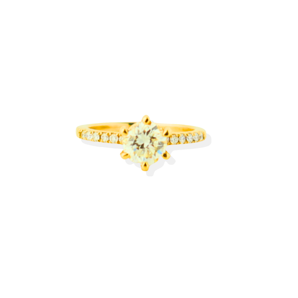 0.34 CT Diamond Engagement Ring in 18K Gold