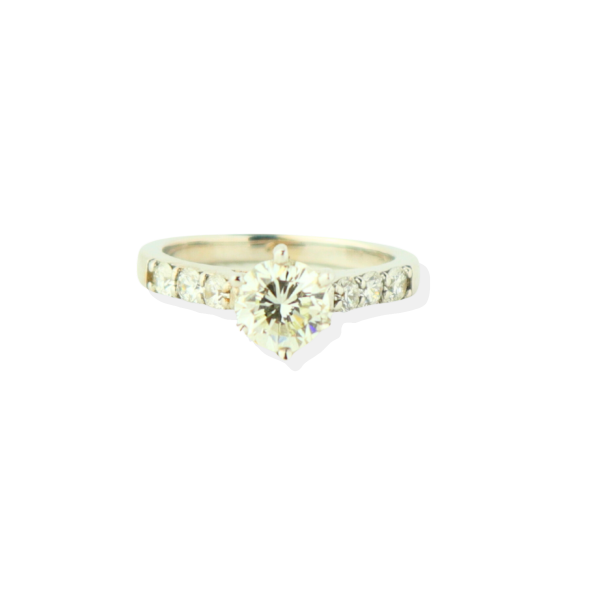0.45 CT Diamond Engagement Ring in 18K White Gold