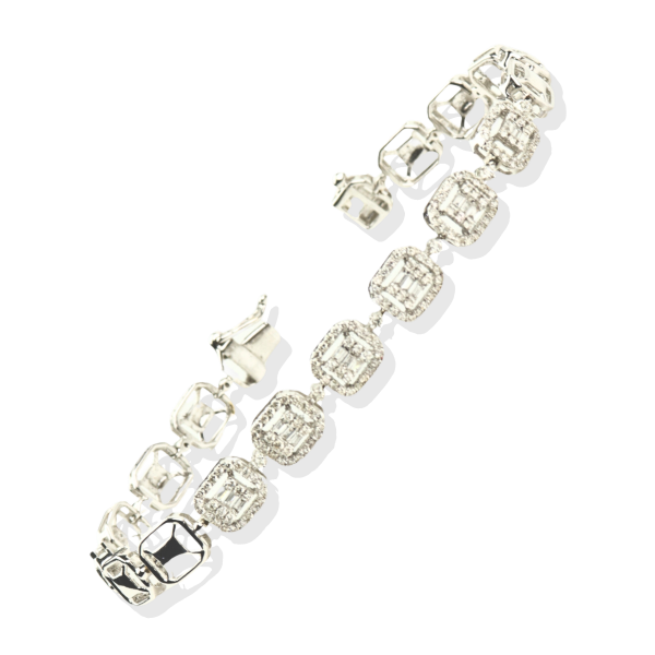 1.22CT Diamond Bracelet in 18K White Gold