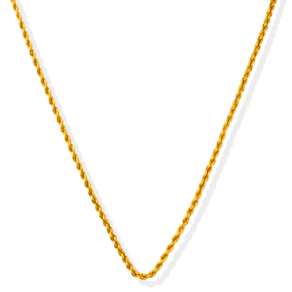 Twisted Gold Chain for Mens in 22K Gold