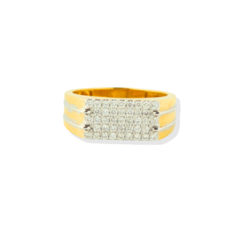 0.58 CT Diamond Wedding Ring for Mens in 18K Gold