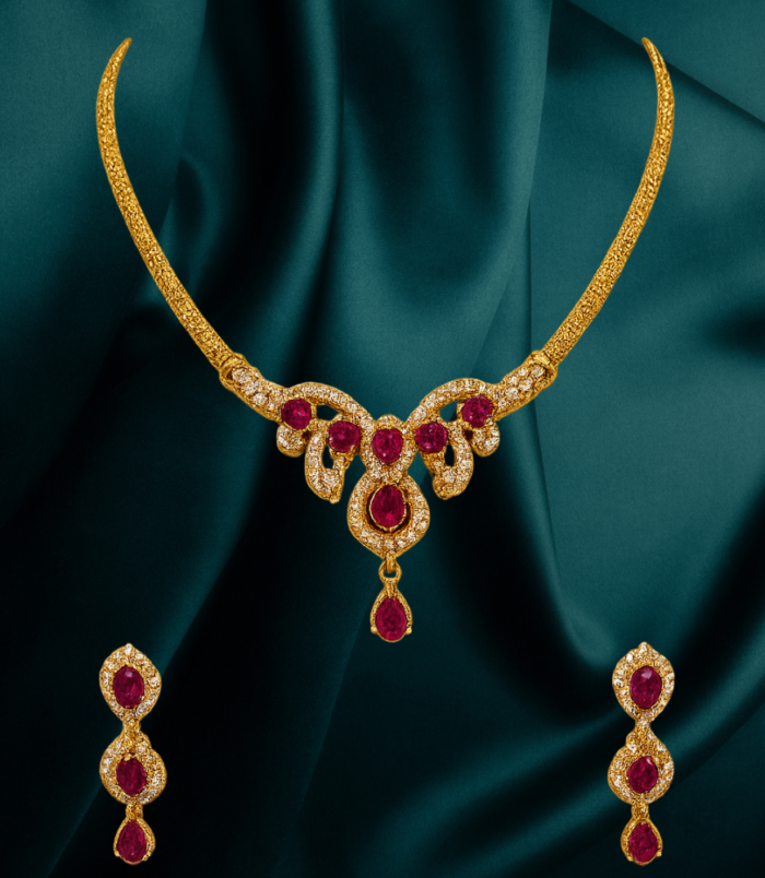 123 18 k Gold Diamond set