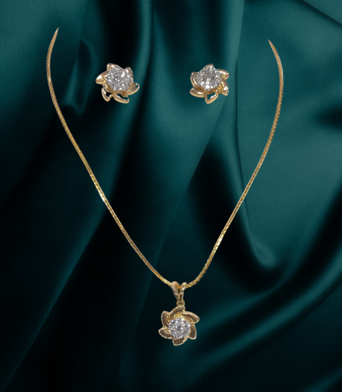 133 KBZ GLD DMD PNDT set 133 18 K Gold Diamond Pendant 7/0.34CT Ed 14/ 0.68 CT set 11.86 Gram Gold