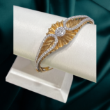 156 18 K Gold Diamond Bracelet 22.01 Gram Gold Diamond /1.92 CT ED 82/ 1.67