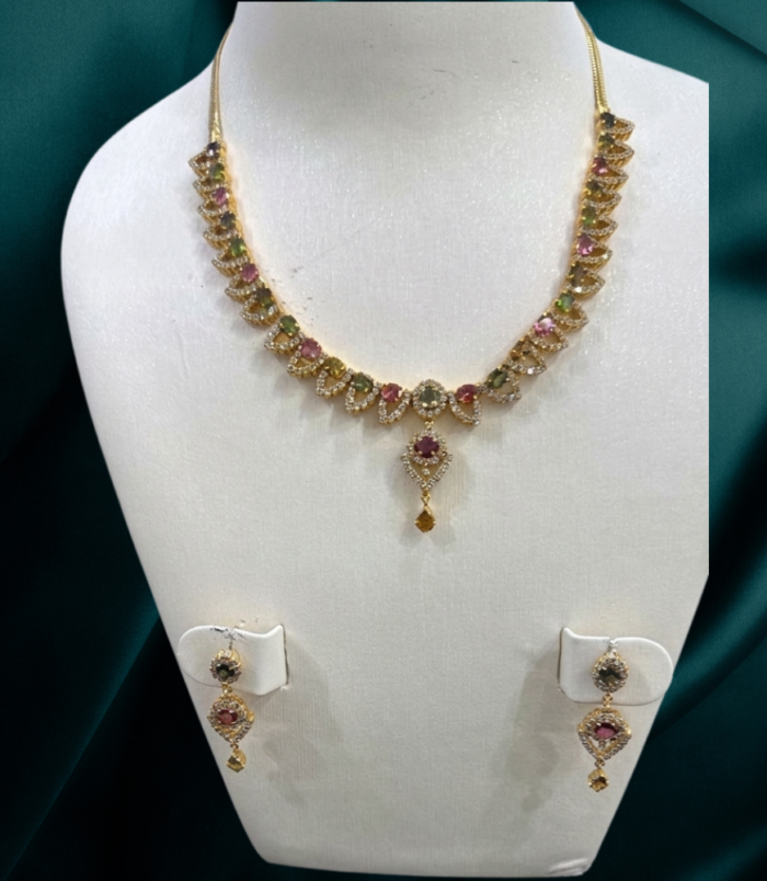 160 KBZ GLD DMD RUBY PNDT SET