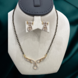 22K GOLD Diamond Mangalsutra Earring SET
