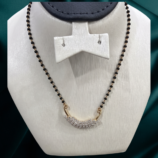 22K GOLD Diamond Mangalsutra Earring SET