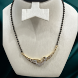 22K GOLD Diamond Mangalsutra Earring SET