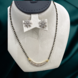 22K GOLD Diamond Mangalsutra Earring SET