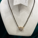 22K GOLD Diamond Mangalsutra Earring SET