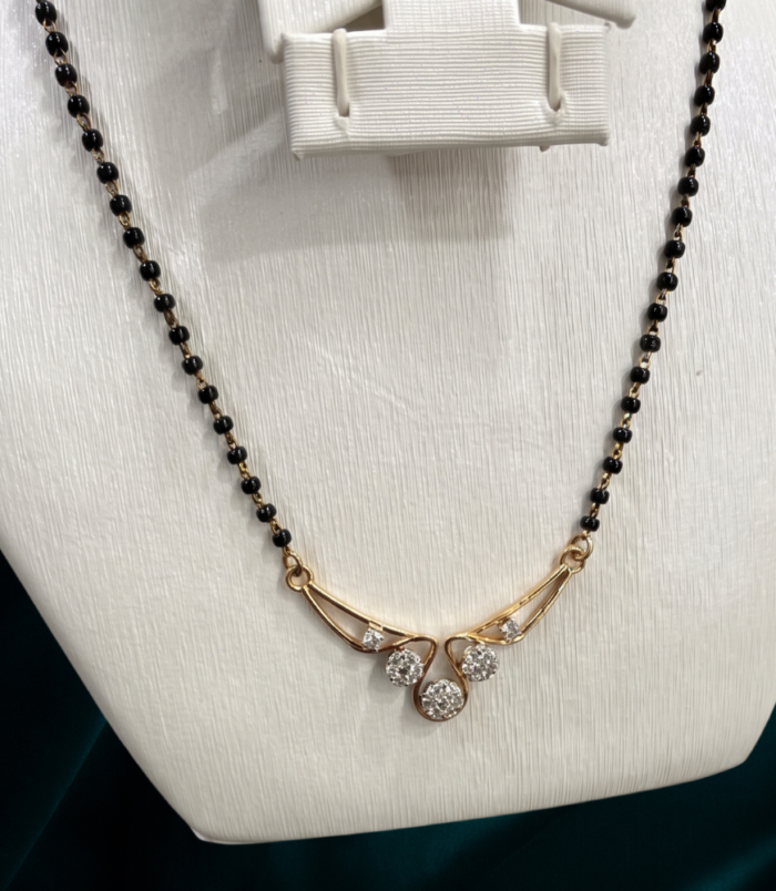 Mangalsutra Natural diamond 22k gold