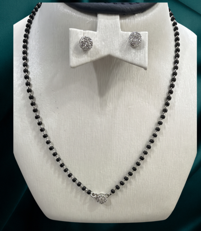 22k Gold, natural diamond, mangalsutra set