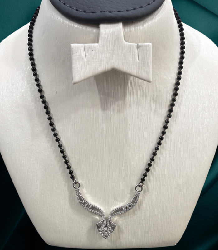 22K GOLD Diamond Mangalsutra Earring SET
