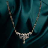 22K GOLD Diamond Mangalsutra Earring SET