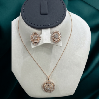 22K GOLD Diamond Mangalsutra Earring SET