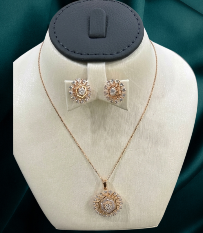 22K GOLD Diamond Earring SET